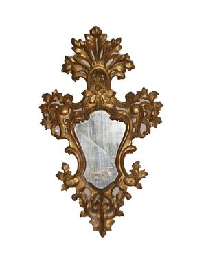 18th-century Spanish mirror, gold leaf gilded
