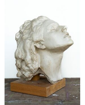 Female plaster head – Giuseppe Siccardi, Bergamo, early 20th century