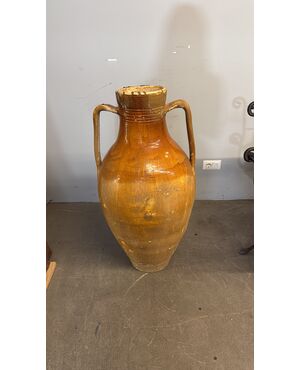 Antique large Apulian Capasone jar, 19th century, oil container 106x55