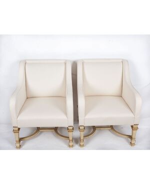 Beautiful pair of armchairs in Louis XVI style