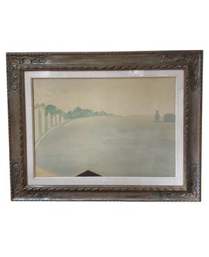 VIRGILIO GUIDI - San Marco Basin in Venice, painted in 1958
