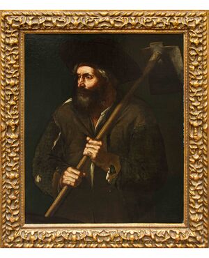 Neapolitan school, 17th century, Peasant with hoe
