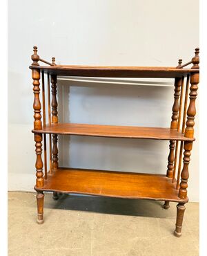 Antique open bookcase etagere from the early 20th century, 90x77x30cm