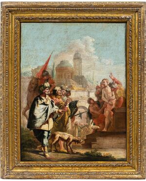 Pittore veneziano (XVIII sec.) - Cristo condotto a giudizio (bozzetto preparatorio).