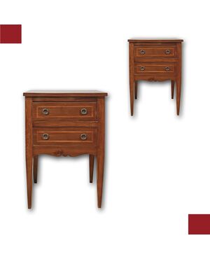 PAIR OF NEOCLASSICAL STYLE NIGHTSTANDS, FIRST HALF OF THE 19TH CENTURY
