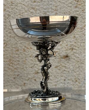 Coppa art nouveau in argento