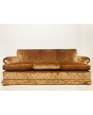 Silk velvet sofa