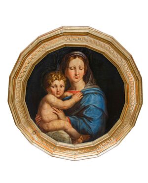 19th century, Madonna with child