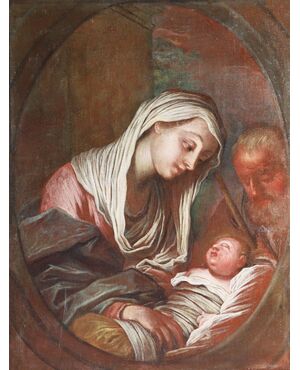 Attributed to Francesco Paglia; Brescia 1635 - Brescia 1714, Holy Family, oil on canvas