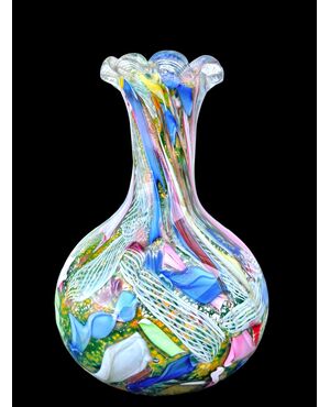 Glass vase 'Byzantine' series. Dino Martens for A.v.e.m Murano.