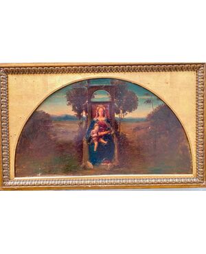 Lunetta Madonna in trono