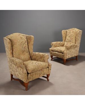 Coppia di Poltrone Bergere Italia Inizio XX Secolo