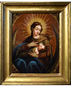 "Virgin of the Milk" Oil on copper