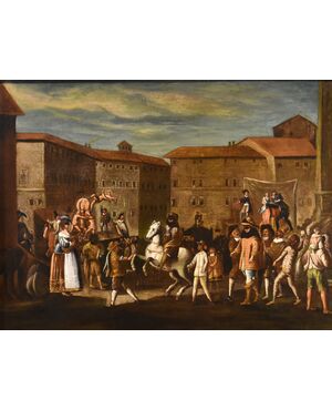 Carnival in Rome in Piazza Navona, Michelangelo Cerquozzi (Rome 1602 – 1660) workshop