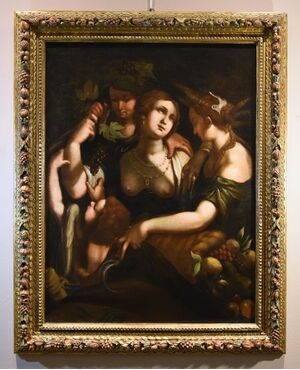 Venus, Bacchus and Ceres, Giovanni Battista Paggi (Genoa 1554 – Genoa 1627)