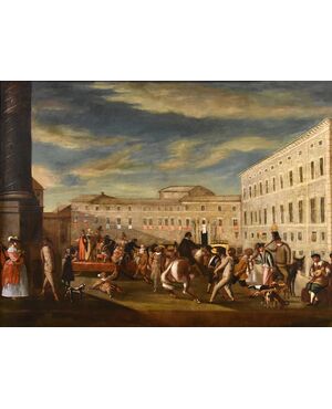 Carnival in Rome in Piazza Colonna, Michelangelo Cerquozzi (Rome 1602 – 1660) workshop