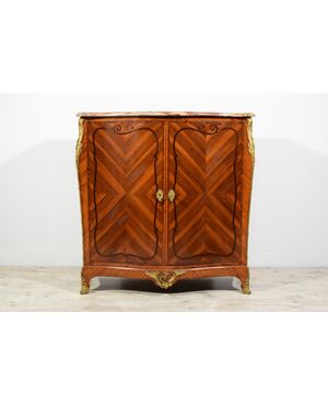 Credenza in legno lastronato, Franca, stile Luigi XV, metà XIX secolo