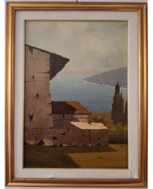 Gino De Lai (1891-1960), Veduta del lago di Garda