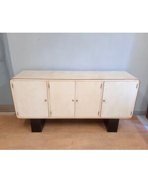 ART DECO SIDEBOARD COATED IN ORIGINAL 1930S PARCHMENT