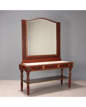 Console with Mirror Italy Late 19th Century