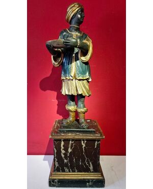 Moor servant sculptures in 18th century Venice