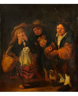 Lombard School, 17th century - Young musicians