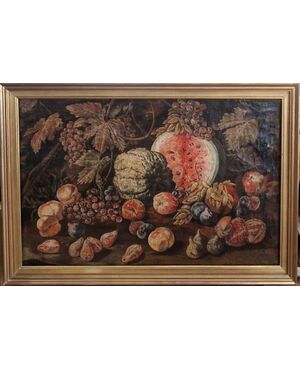 NATURA MORTA FIORI E FRUTTA