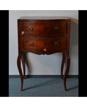 Walnut bedside table