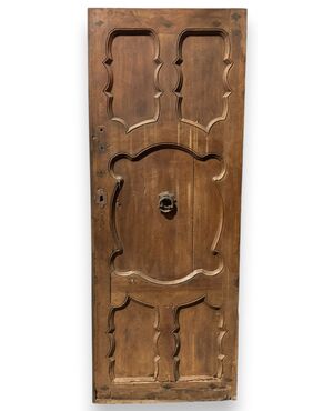 PTCI506 - Walnut entrance door, 18th century, dimensions cm W 91 x H 235