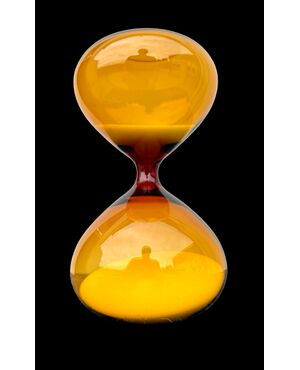Blown glass hourglass. Murano.