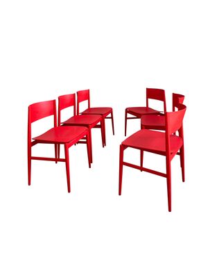 Gruppo di 6 sedie mod. Neve by Piero Lissoni per Porro