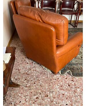 Coppia di poltrone in pelle frau