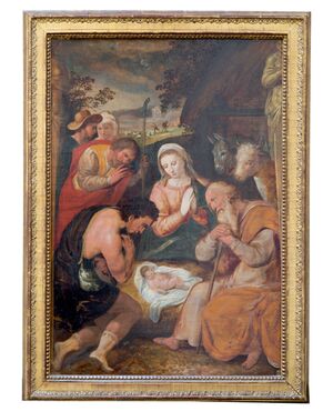 Flemish School, 17th century, Adoration of the Shepherds