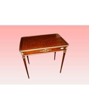 Scrittoio stile Luigi XVI del 1800 con piano Marquetterie