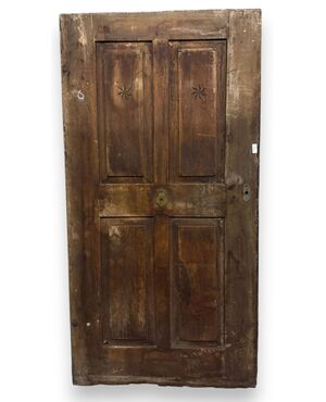 PTE155 - Porta in noce intarsiata, epoca '7/'800, misure cm L 88 x H 175