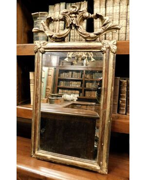 specc280 - small gilded mirror, Piedmont, 18th century, meas. cm l 41 xh 73     