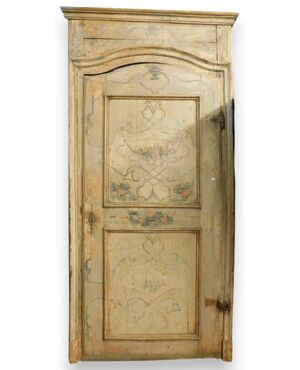 PTL474 - N. 2 porte laccate, con telaio, epoca '700, misure luce cm L 100 x H 220