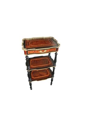 Etagere Tavolino con Ripiani e Cassetto Stile Napoleone III del 1800