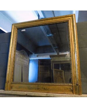 specc297 - gilded mirror, 19th century, measuring cm l 110 xh 114     