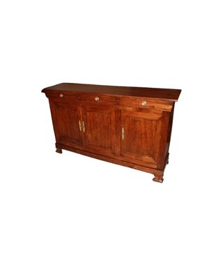 Credenza francese Stile luigi Filippo a 3 Porte in Legno di Noce