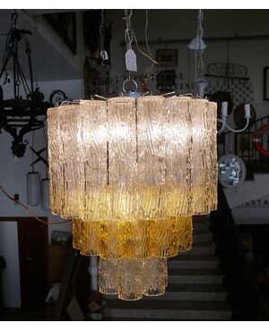 Lampadario anni 60 modello corteccia di Venini