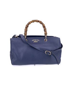 GUCCI Borsa Shopper in Pelle Col. Blu Bamboo M