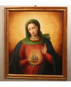 Anonimo XVIIIsec. | “Madonna delle roselline" olio su tela 