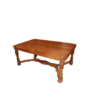Tavolo rustico allungabile francese della seconda metà del 1800 in legno di rovere