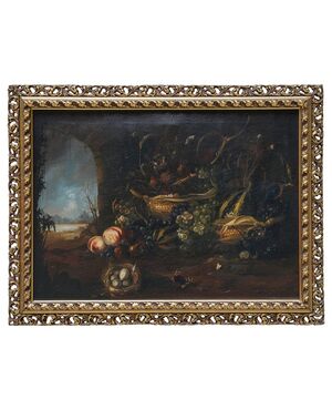 Old Italian painting in Flemish style - O/8240