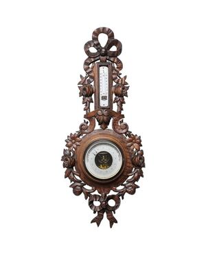 Antique French barometer with love knot - O/7660