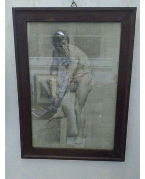 Drawing, "nude study"
