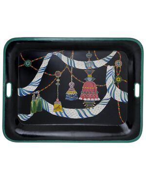 Italian hand-painted tray: for wall or table stand - O/327