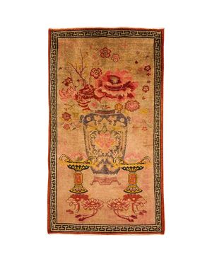 Unique Sinkiang rug with large vase - n.1229