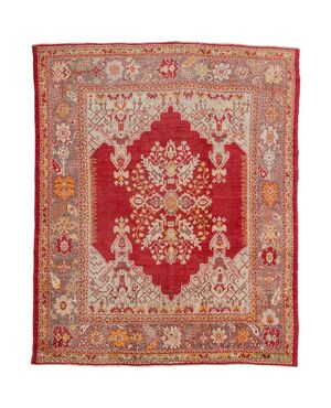 Large antique Turkish Ushak rug (940)
